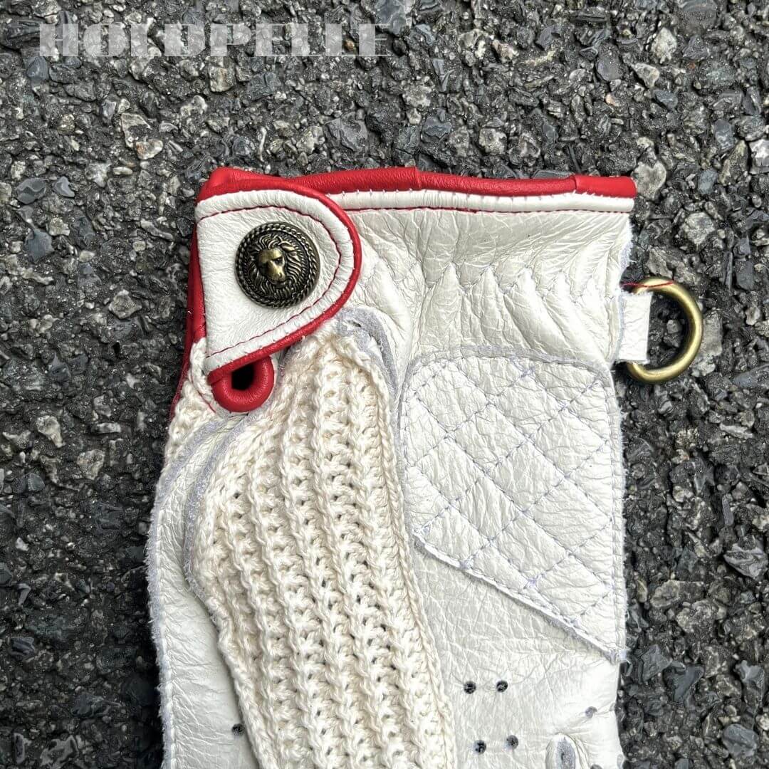 Men's Deerskin Driving Gloves – Crochet Back Flame Design