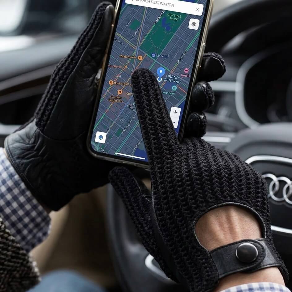 Men's Goatskin Driving Gloves – Crochet Back