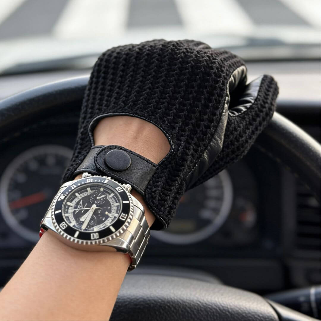 Men's Goatskin Driving Gloves – Crochet Back