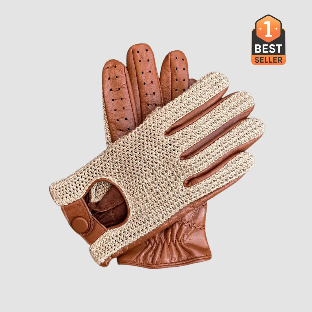 Men's Goatskin Driving Gloves – Crochet Back