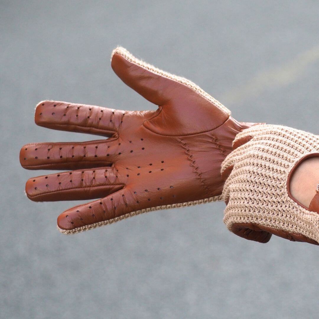 Men's Goatskin Driving Gloves – Crochet Back