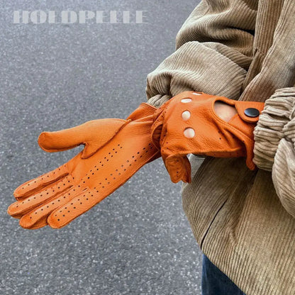 Men’s Retro Goatskin Driving Gloves