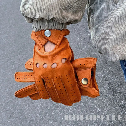 Men’s Retro Goatskin Driving Gloves