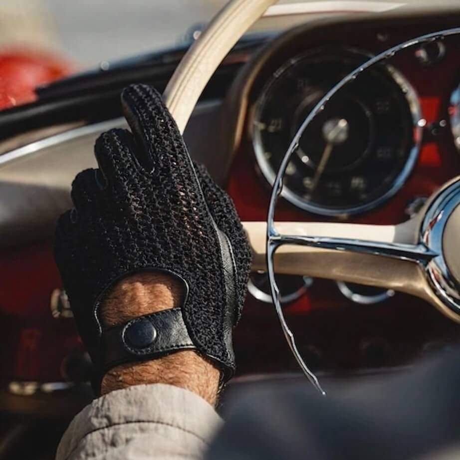 Men's Goatskin Driving Gloves – Crochet Back