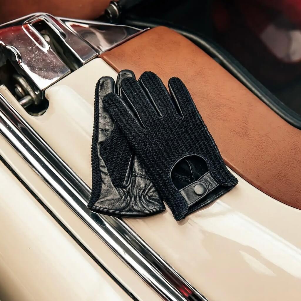 Men's Goatskin Driving Gloves – Crochet Back